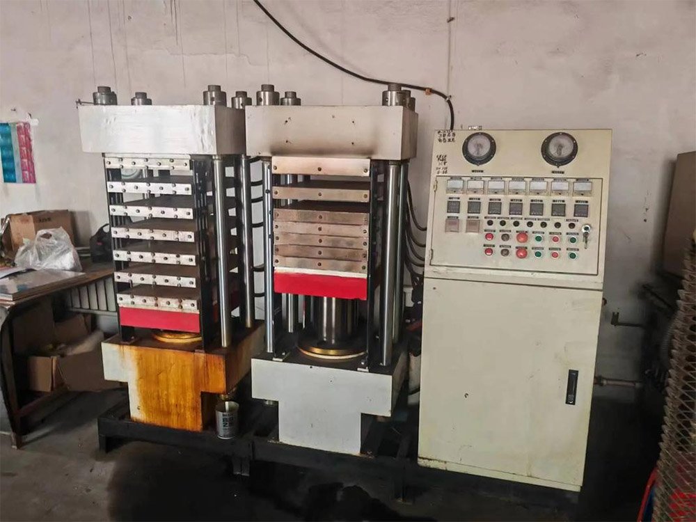 PVC card lamination machine in manufacturing factory