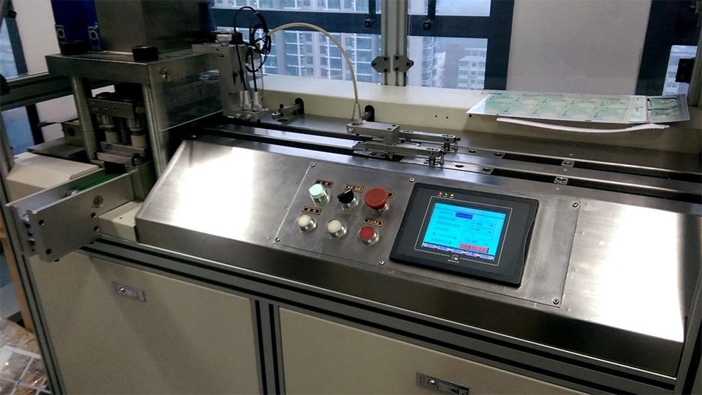 PVC card punching machine in manufacturing factory