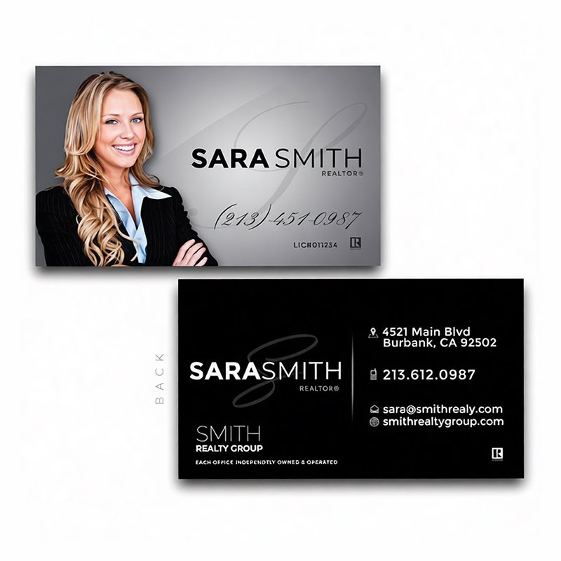 High-quality portrait PVC business cards with full-color printing for B2B branding, employee identity, and professional networking