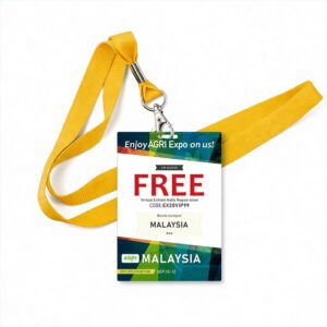 Custom event badge with lanyard exhibition ID card VIP access badge for conference and trade show
