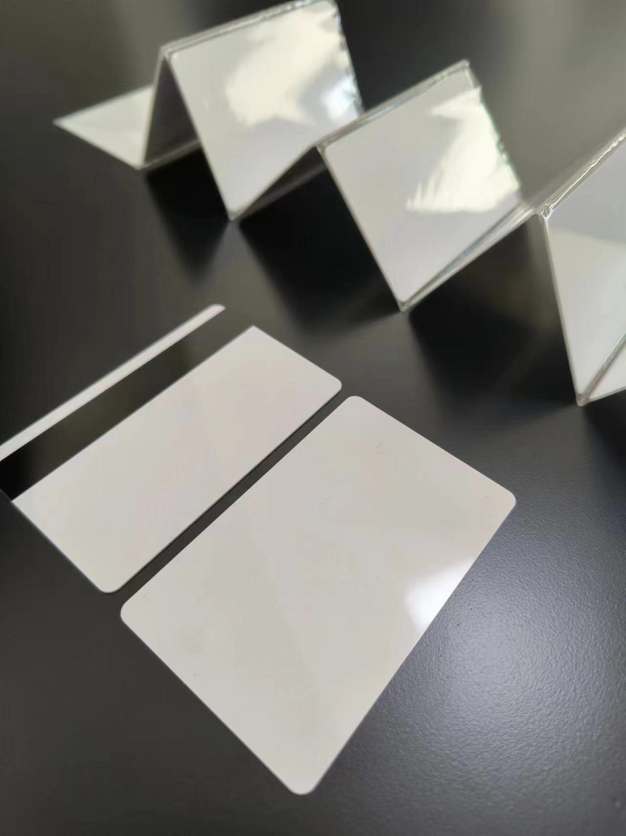 Premium blank white PVC RFID card for access control, no printing, standard CR80 size 86x54mm, compatible with LF 125kHz or HF 13.56MHz chip encoding