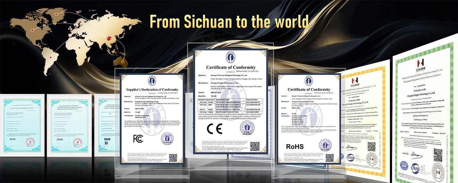 PVC card manufacturer certifications CE RoHS FCC compliance