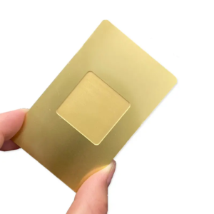 Premium metal chip card with NFC/RFID functionality, standard CR80 size 86x54mm, durable metal construction for VIP membership and access control applications