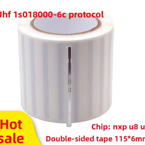 Hot sale UHF RFID library and archive tag with NXP U8/U9 chip, ISO 18000-6C protocol, double-sided adhesive tape, 115×6mm size for book tracking and inventory management