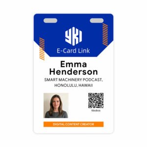 Custom PVC event ID card badge with photo and QR code for conferences exhibitions and corporate events