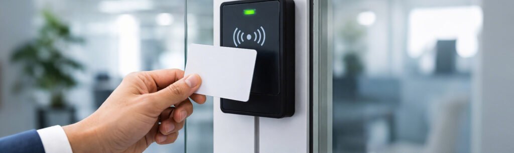 RFID card used in access control system for office entry